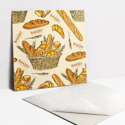 Zelfklevende vinyl tegels Cartoonbrood