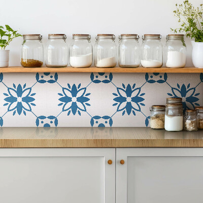 Zelfklevende vinyl tegels Bloemenornament