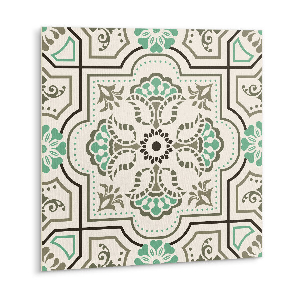 Vinyl tegels Groen ornament