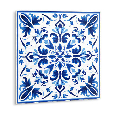 Vinyl tegels zelfklevend Blauw ornament