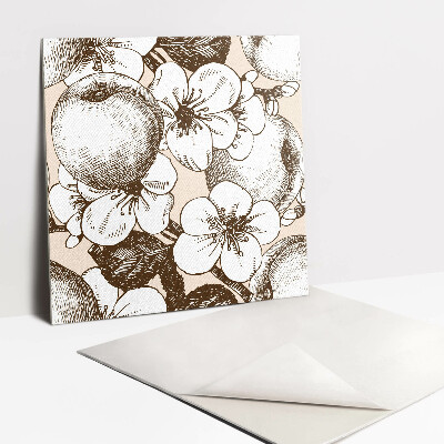 Zelfklevende vinyl tegels Bruine abstractie