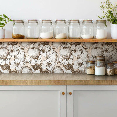 Zelfklevende vinyl tegels Bruine abstractie