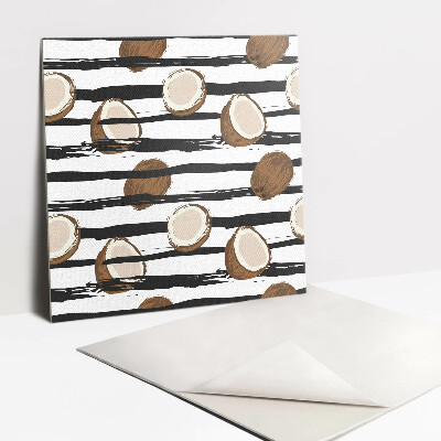 Zelfklevende vinyl tegels Cartoon kokosnoot