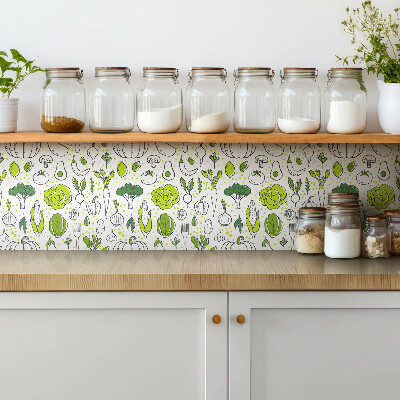 Vinyl tegels Cartoon groene groenten