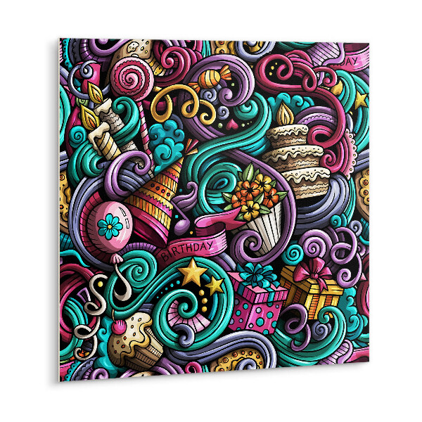 Vinyl tegels Abstracte verjaardagsaccessoires