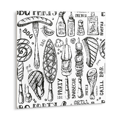 Zelfklevende vinyl tegels Barbecue-thema