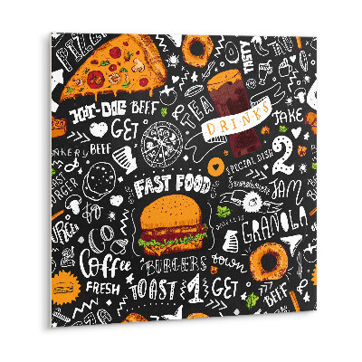 Vinyl tegels Fastfood-cartoons
