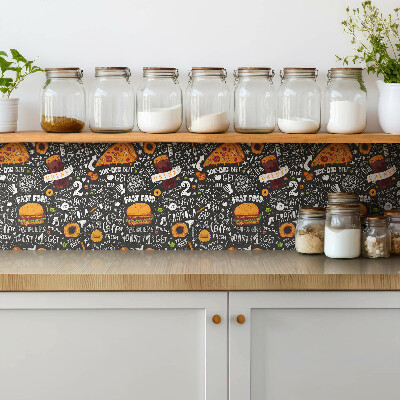 Vinyl tegels Fastfood-cartoons