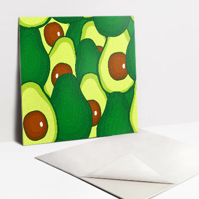 Vinyl tegels Groene cartoon avocado