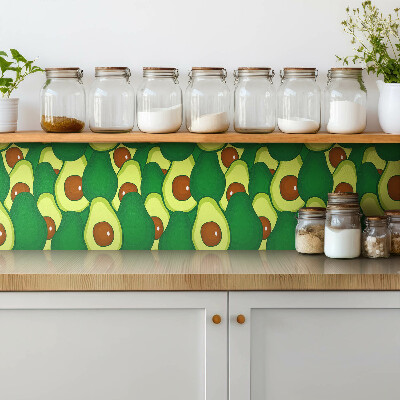 Vinyl tegels Groene cartoon avocado