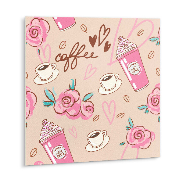 Vinyl tegels zelfklevend Cartoon koffie