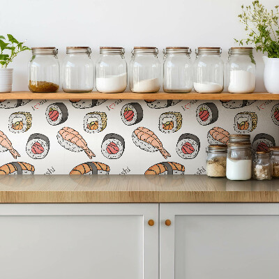 Vinyl tegels zelfklevend Tekenfilm sushi