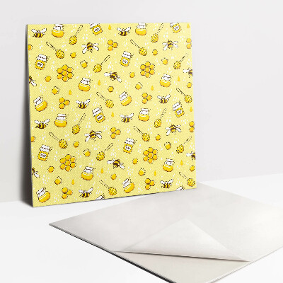 Vinyl tegels Cartoon bijen en honing