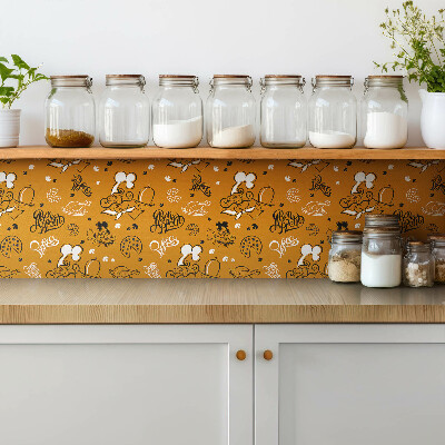 Vinyl tegels Eet smakelijk thema!