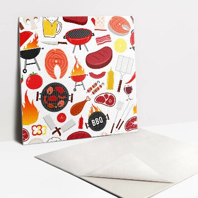 Zelfklevende vinyl tegels Cartoongrill