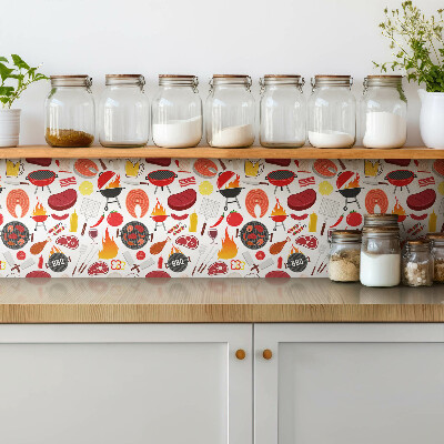 Zelfklevende vinyl tegels Cartoongrill