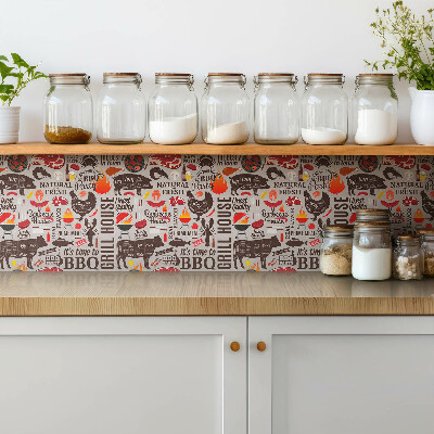 Vinyl tegels zelfklevend Cartoongrill