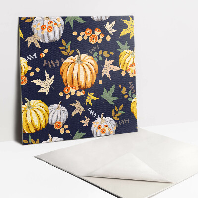 Zelfklevende vinyl tegels Kleurrijke pompoenen