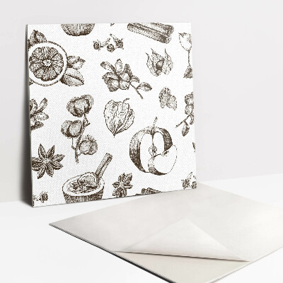 Vinyl tegels zelfklevend Appel en kaneel