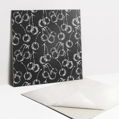 Vinyl tegels zelfklevend Cartoon kersen