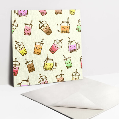 Zelfklevende vinyl tegels Kleurrijke cocktail