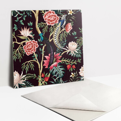 Zelfklevende vinyl tegels Modieuze bloemen