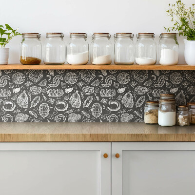 Vinyl tegels Tekening met voedselthema