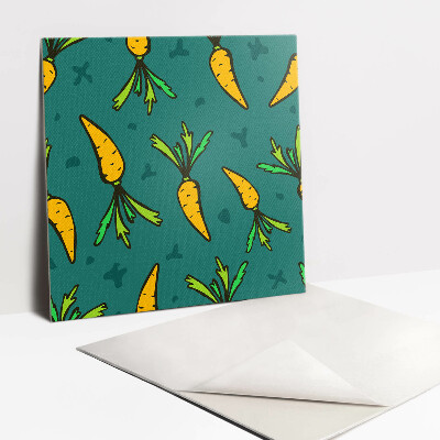 Zelfklevende vinyl tegels Cartoon wortel