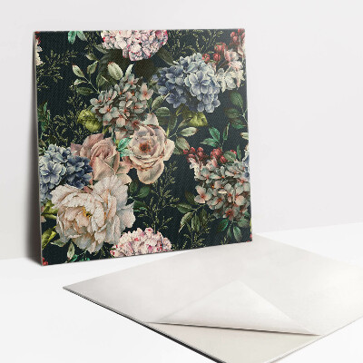 Vinyl tegels Kleurrijke bloemen
