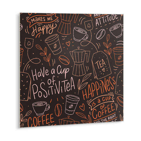 Vinyl tegels zelfklevend Thee motief tekening