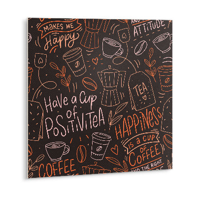 Vinyl tegels zelfklevend Thee motief tekening