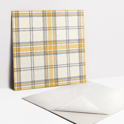 Zelfklevende vinyl tegels Abstracte gele lijnen