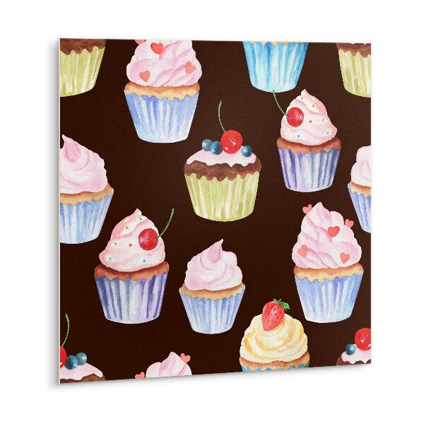 Zelfklevende vinyl tegels Cartoon cupcakes