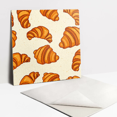 Vinyl tegels zelfklevend Cartoon croissant