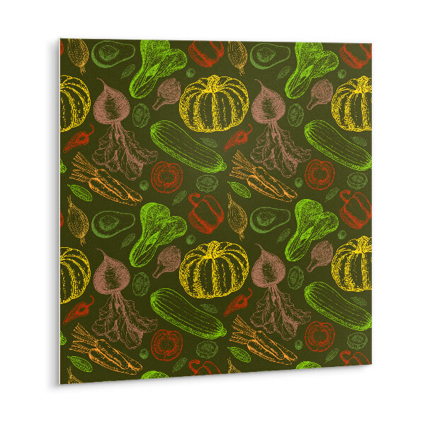 Vinyl tegels zelfklevend Kleurrijke cartoongroenten