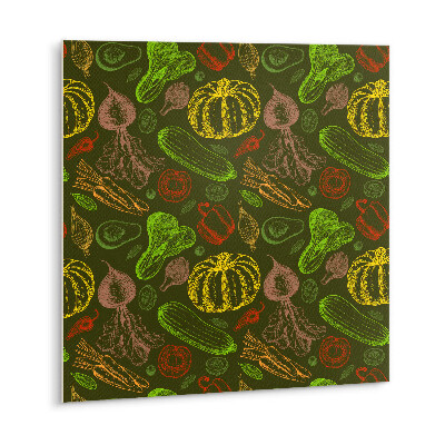 Vinyl tegels zelfklevend Kleurrijke cartoongroenten