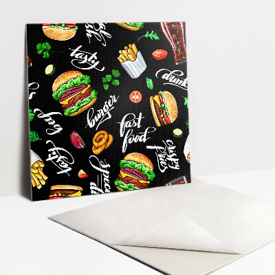 Vinyl tegels zelfklevend Fastfood thema's