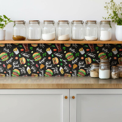 Vinyl tegels zelfklevend Fastfood thema's