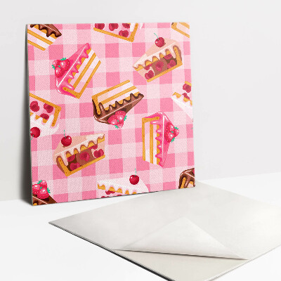 Zelfklevende vinyl tegels Dessert en gebak