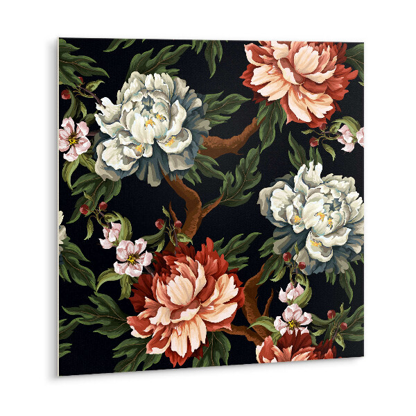 Vinyl tegels zelfklevend Kleurrijke bloemen