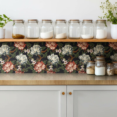 Vinyl tegels zelfklevend Kleurrijke bloemen