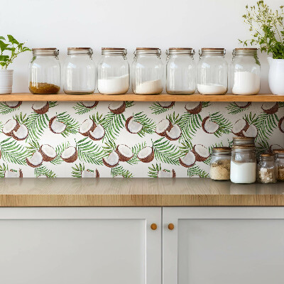 Zelfklevende vinyl tegels Kokosnoten en palm