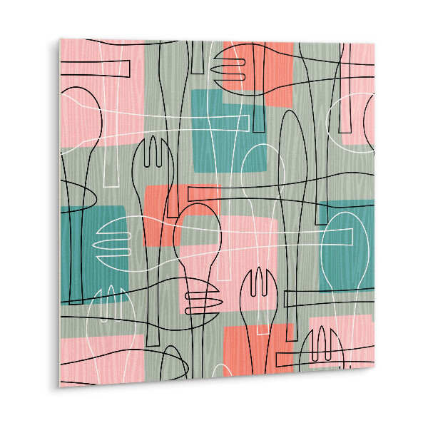 Vinyl tegels zelfklevend Abstract bestek