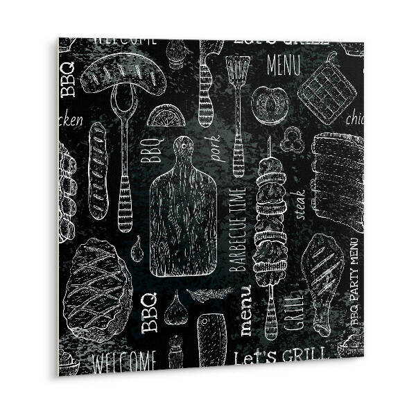 Zelfklevende vinyl tegels Cartoon Grill