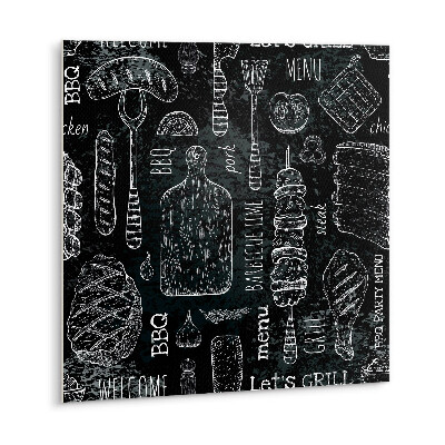 Zelfklevende vinyl tegels Cartoon Grill