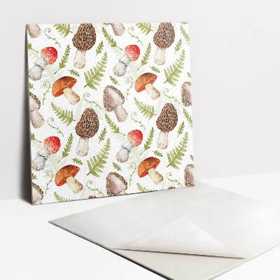 Vinyl tegels zelfklevend Paddenstoelen en varens