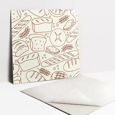 Vinyl tegels zelfklevend Cartoonbrood