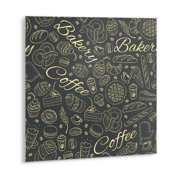 Zelfklevende vinyl tegels Koffie en gebak