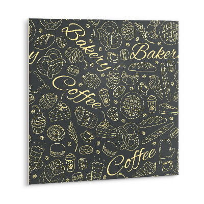Zelfklevende vinyl tegels Koffie en gebak