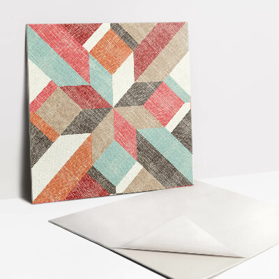 Vinyl tegels zelfklevend Kleurrijke abstractie